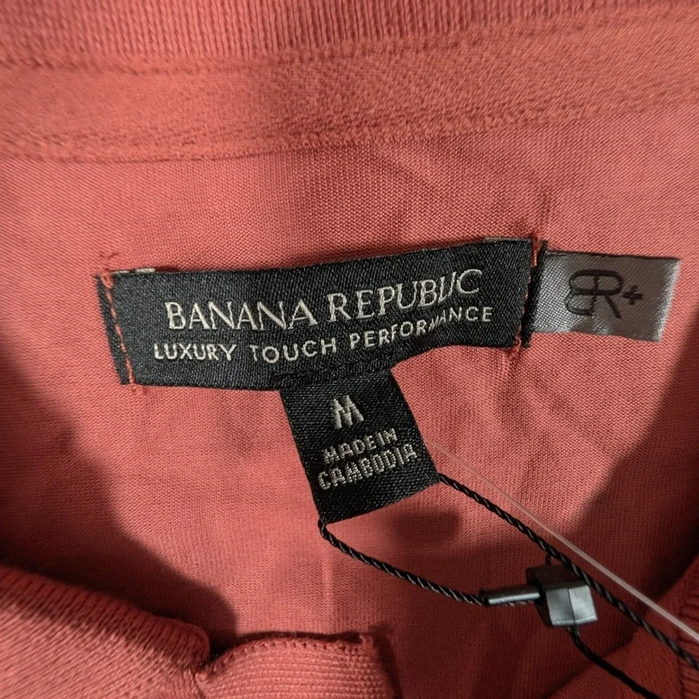 Banana Republic Luxury-Touch Performance Polo Mens Medium Short Sleeve Shirt